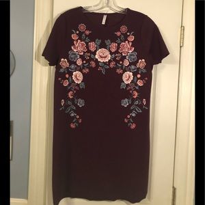 Purple Floral Mini Dress